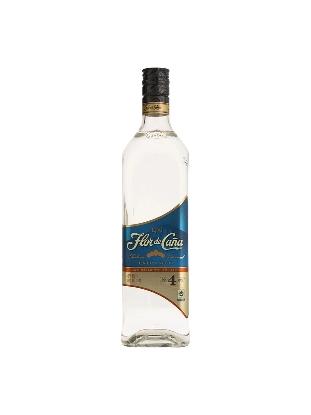 Ron Flor De Caña Blanco Extra Dry 4 Años 750 ml