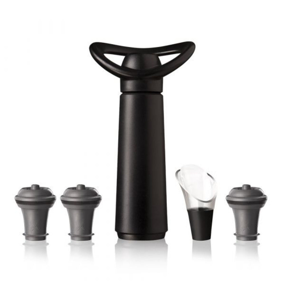 Vacuvin Set de presevador de vino para regalo 5 piezas (1 bomba, 3 tapones, 1 servidor)