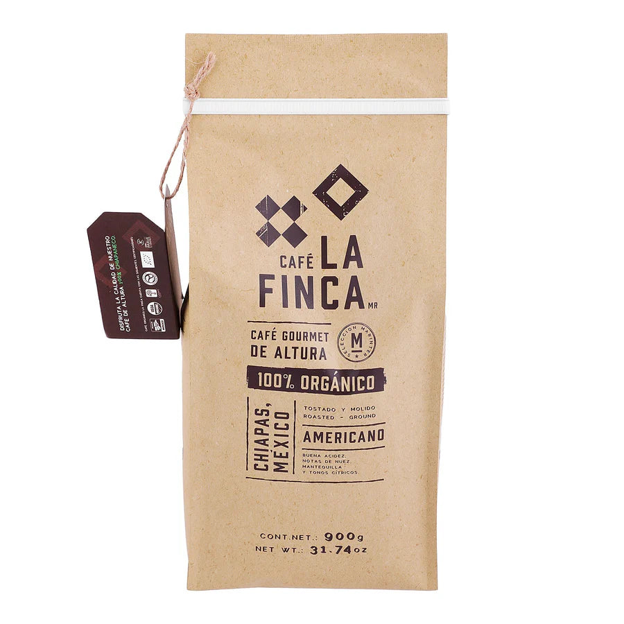 Café La Finca Americano Orgánico Tostado Molido 900 g