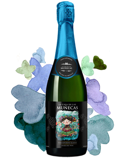 Vino Espumoso La Casa de las Munecas Blanco 750 ml Vid Mexicana