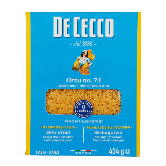 Pasta De Cecco Orzo De Semola de 4S4 g