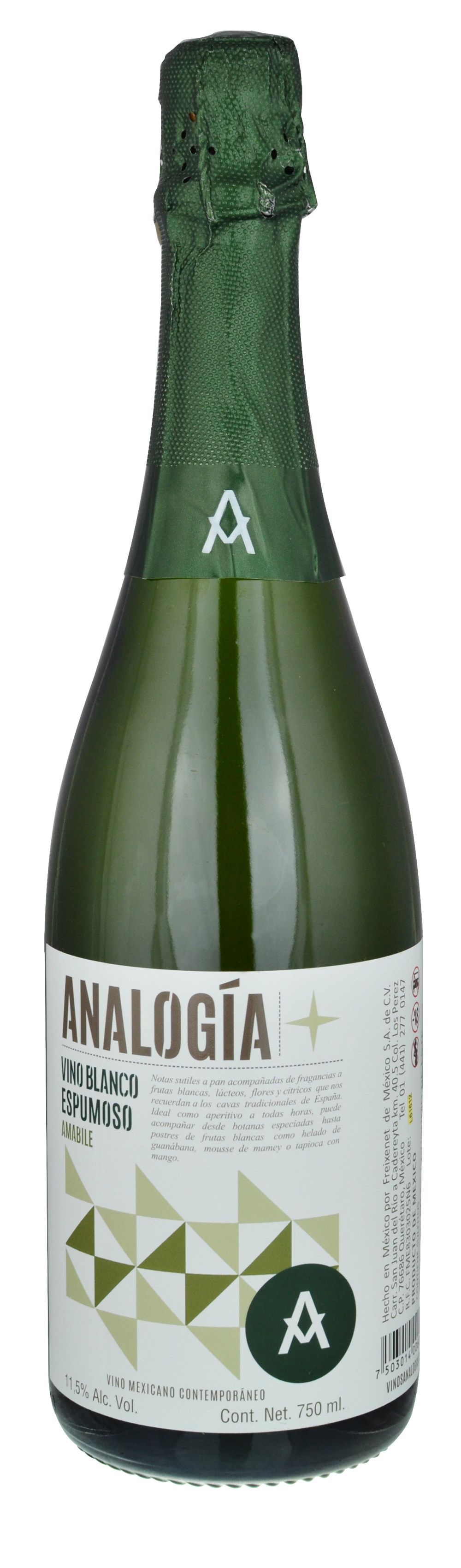 Vino Blanco Analogía Espumoso Amábile 750 ml