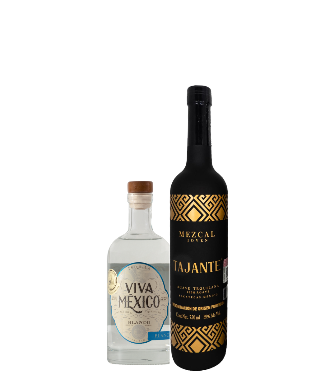 Tequila Viva Mexico Retro Blanco 700 ml - Mezcal Tajante 750 ml