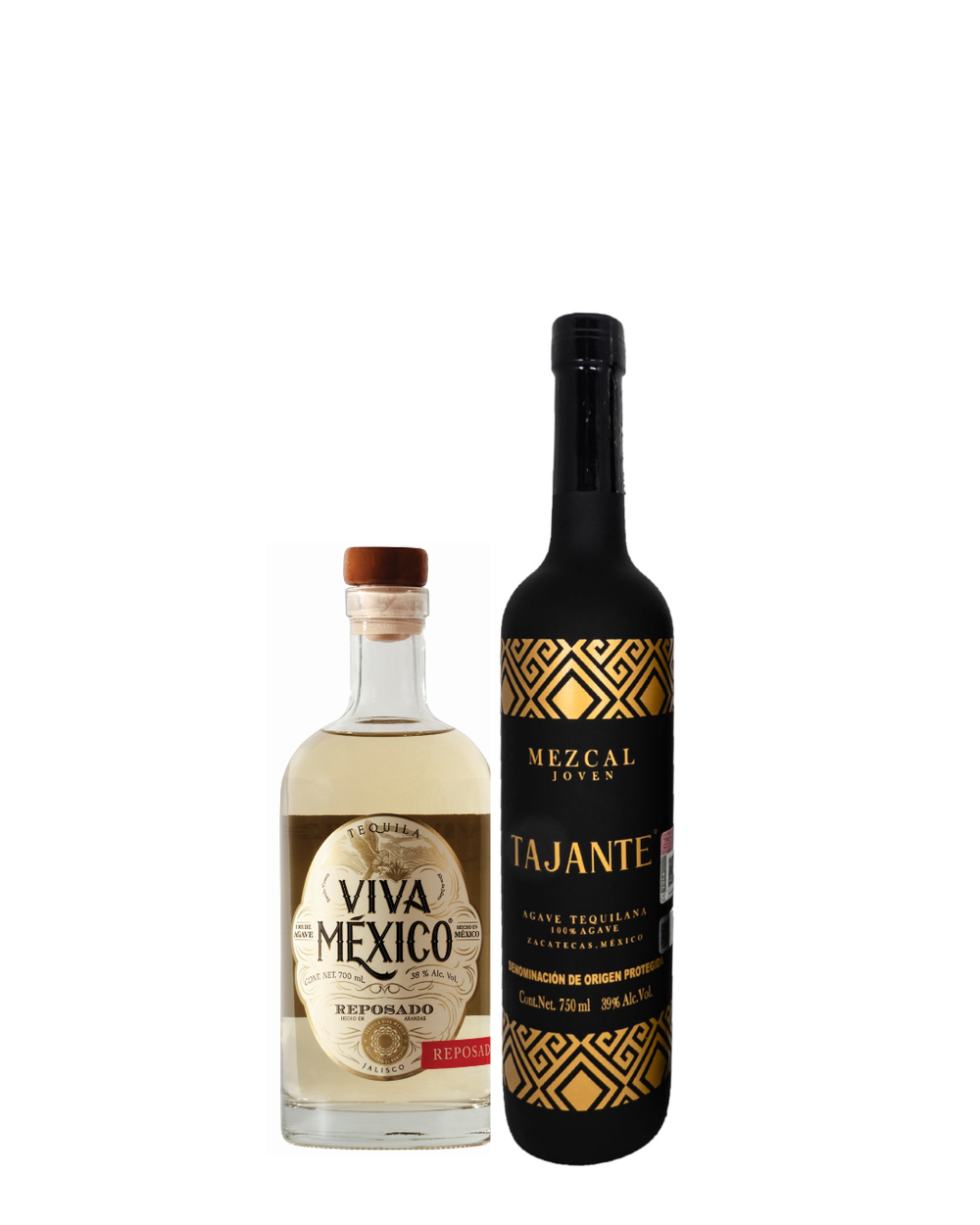 Tequila Viva Mexico Retro Reposado 700 ml - Mezcal Tajante 750 ml