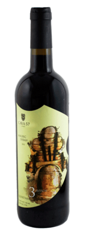 Vino Tinto Cava 57 Tres Avisos Malbec Syrah 750 ml