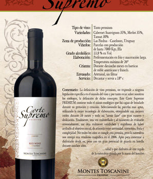 Vino tinto Montes Toscanini Corte Supremo 750 ml
