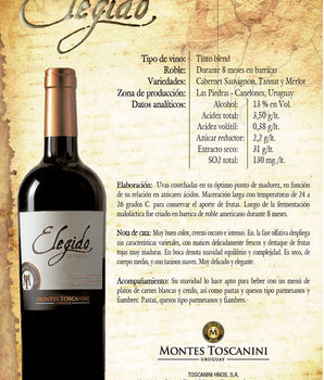 Vino Tinto Montes Toscanini Elegido Reserva 750 ml
