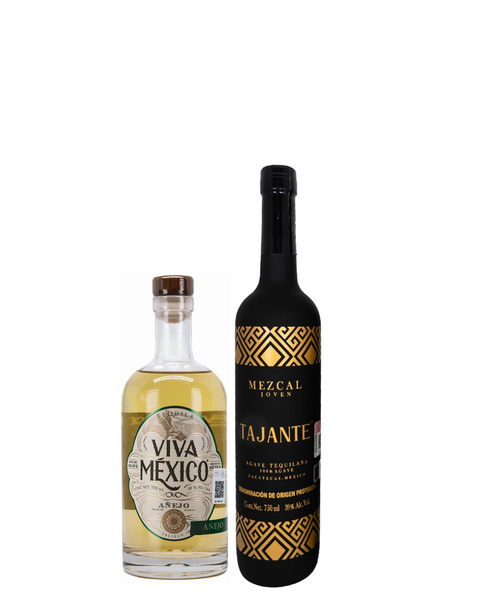 Tequila Viva México Retro Añejo 700 ml - Mezcal Tajante 750 ml