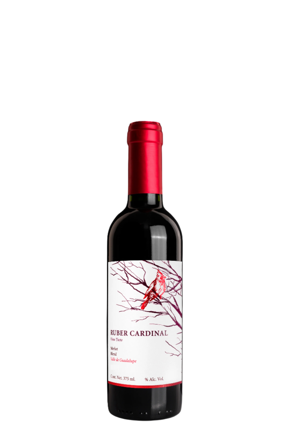 Vino Tinto Ruber Cardinal Merlot Blend 375 ml