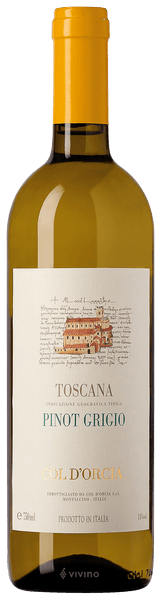 Vino Blanco Col D Orcia Pinot Grigio Toscana 750 Ml