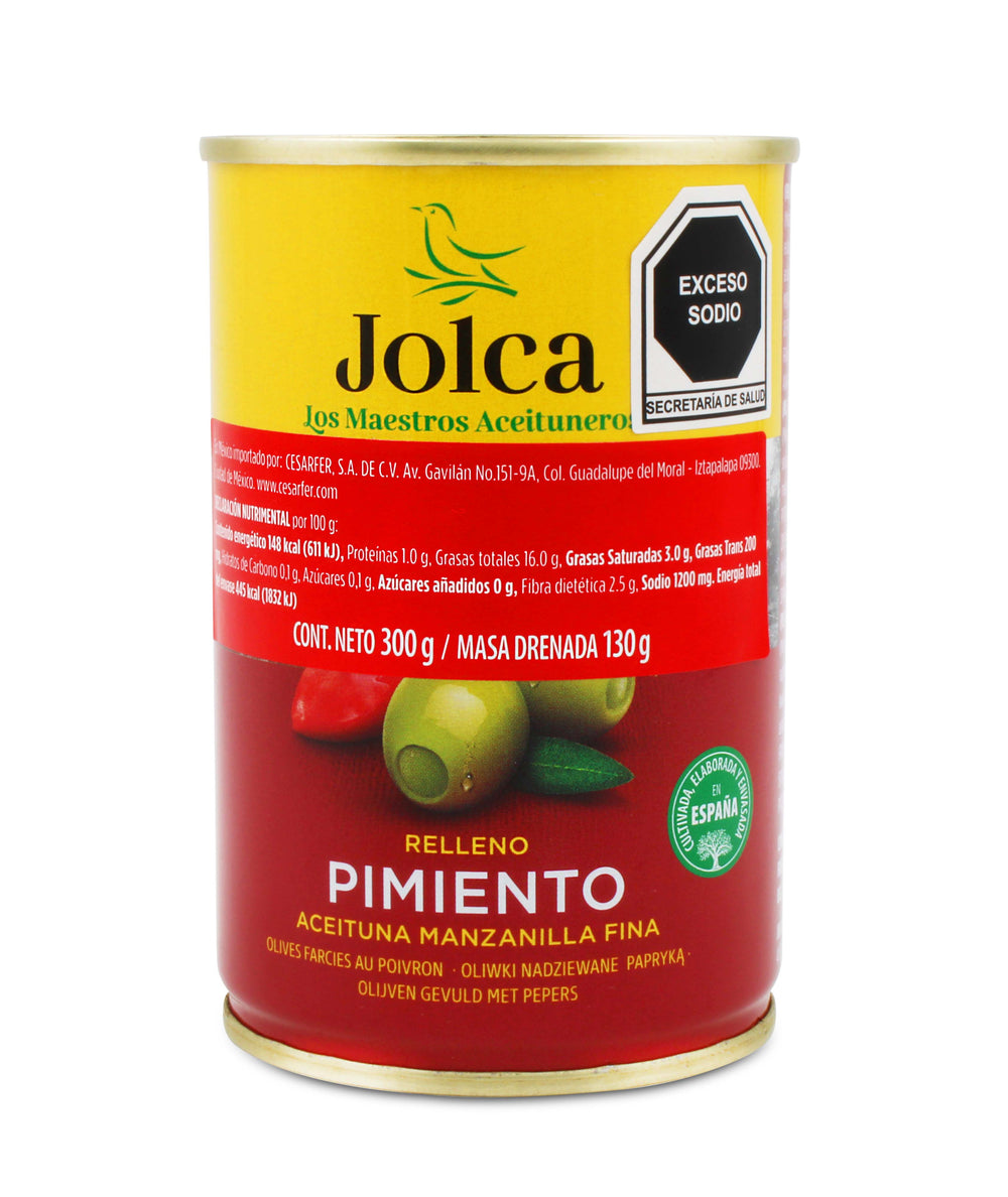 Jolca Aceituna Manzanilla Rellena de Pimiento Asado 300 gr