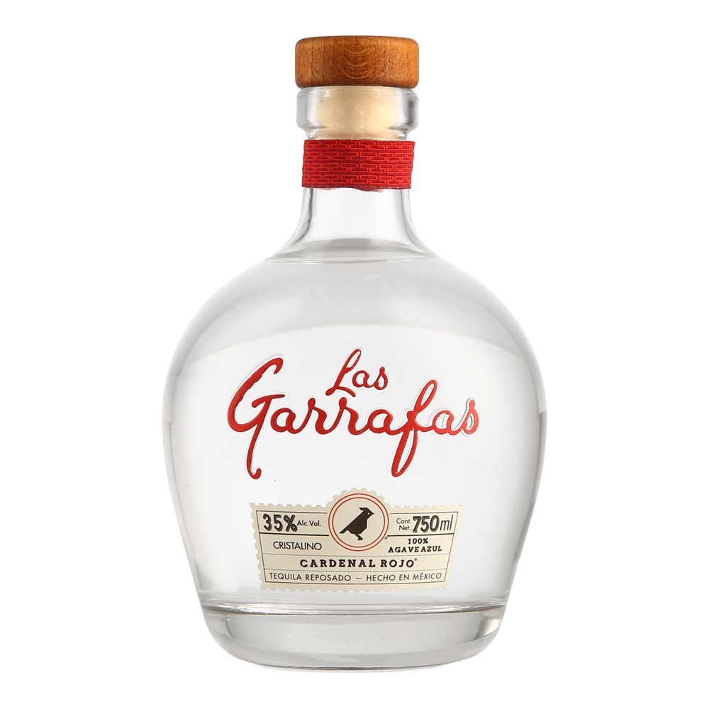Tequila Las Garrafas Cardenal Rojo Reposado Cristalino 750 ml