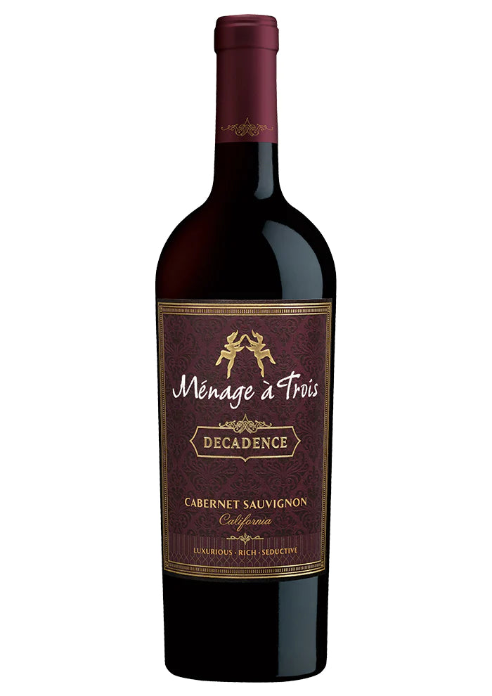 Vino Tinto Ménage à Trois Decadence Cabernet Sauvignon 750ML