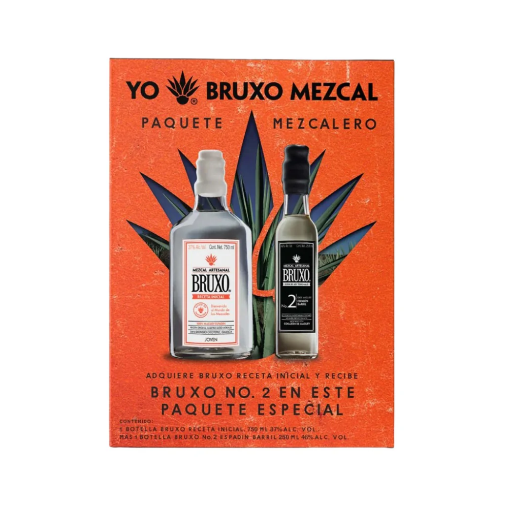 Mezcal Bruxo Receta Inicial 750 ml + Mezcal Bruxo No. 2 Pechuga 250 ml