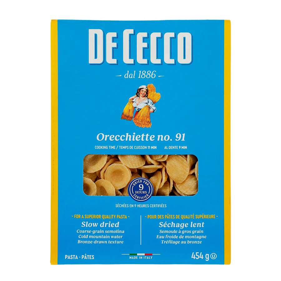 Pasta De Cecco OrecchietteDe Semola de 454 g