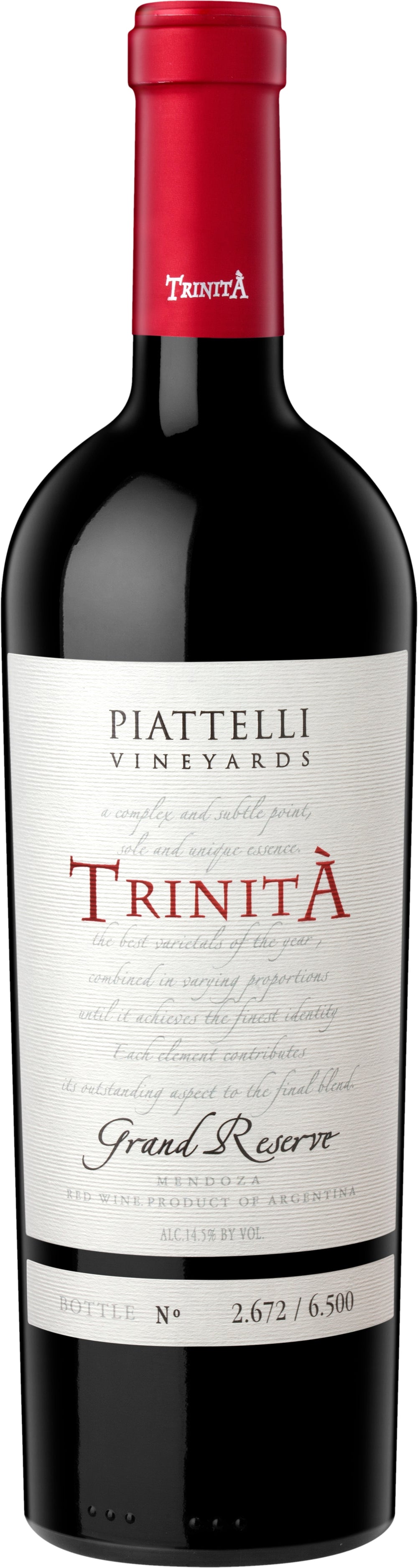 Vino Tinto Piattelli Vineyards Trinita 750 ml