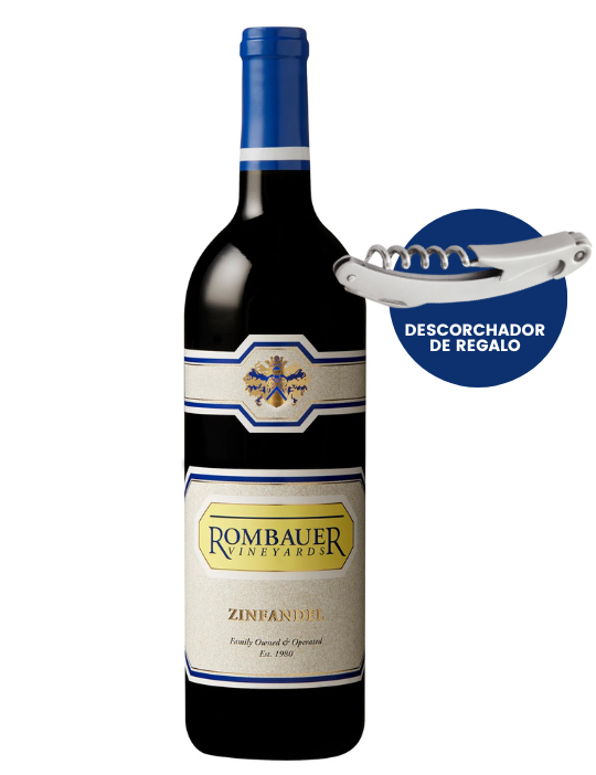 Vino Tinto Rombauer Zinfandel 750 ml + Descorchador de Regalo