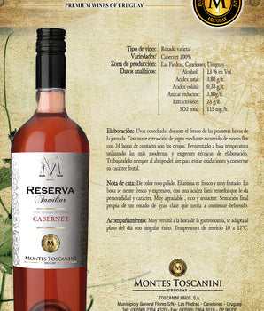 Vino Rosado Montes Toscanini Reserva Familiar Rosado 750 ml