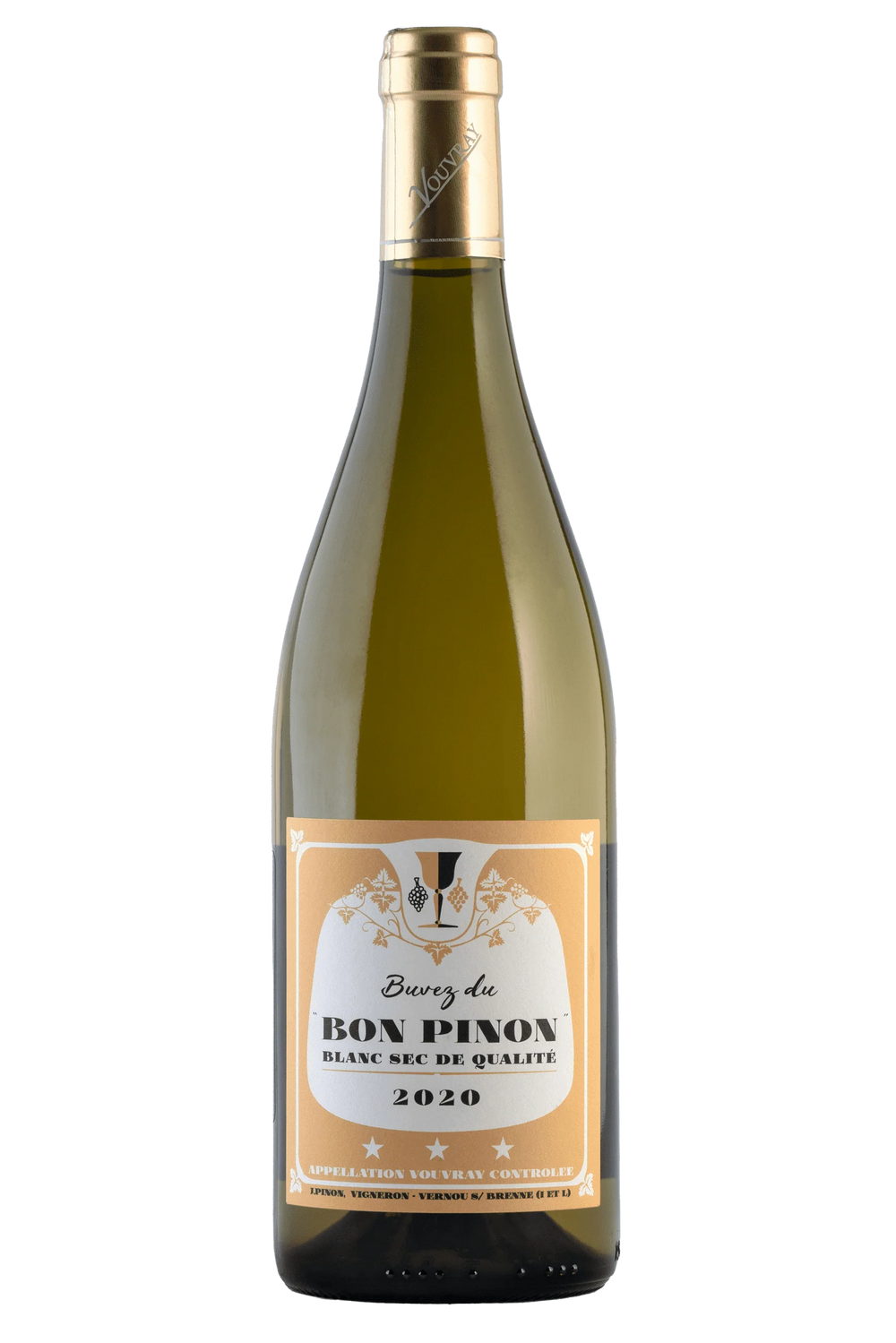 Vino Blanco François et Julien Pinon Vouvray Sec Le Bon Pinon 750 ml