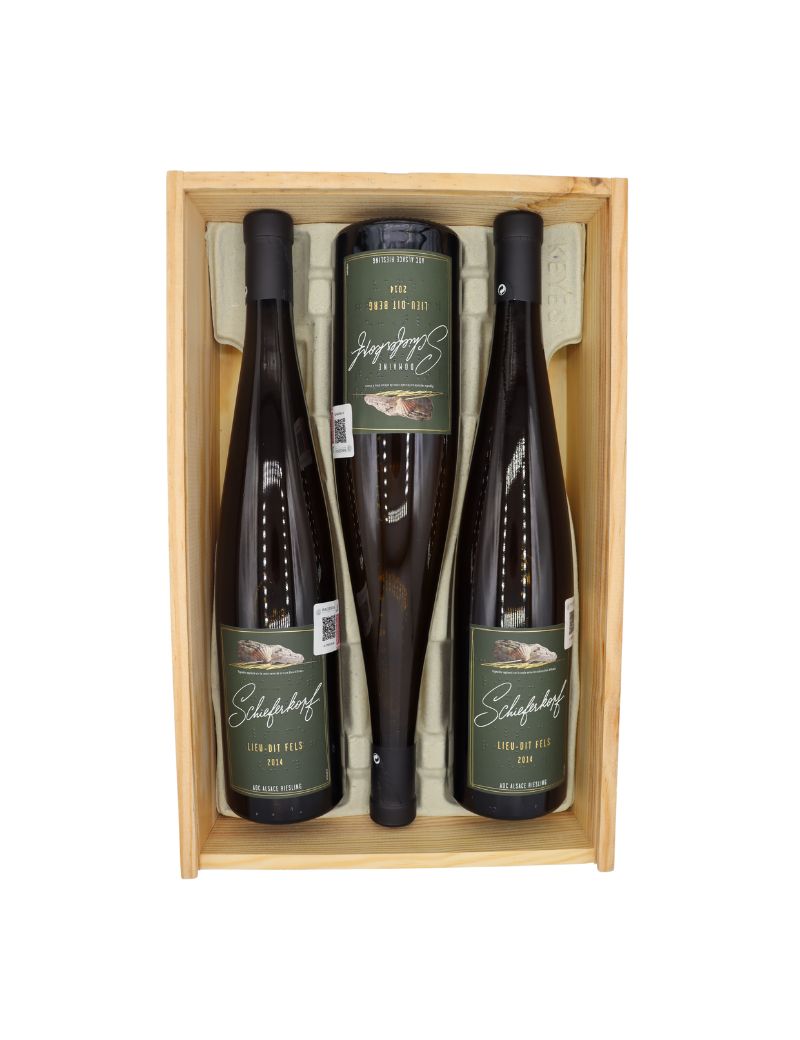 Coffret Schiste Bleu Alsace Riesling Lieu-dit Fels, Alsace Riesling Lieu-dit Buehl, Alsace Riesling Lieu-dit Berg (M. Chapoutier)