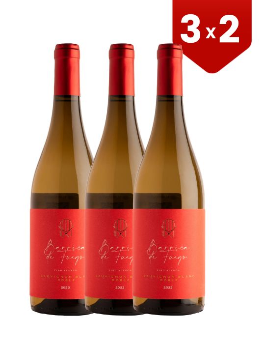 3x2 Vino Blanco Barrica de Fuego Sauvignon Blanc Roble 750 ml
