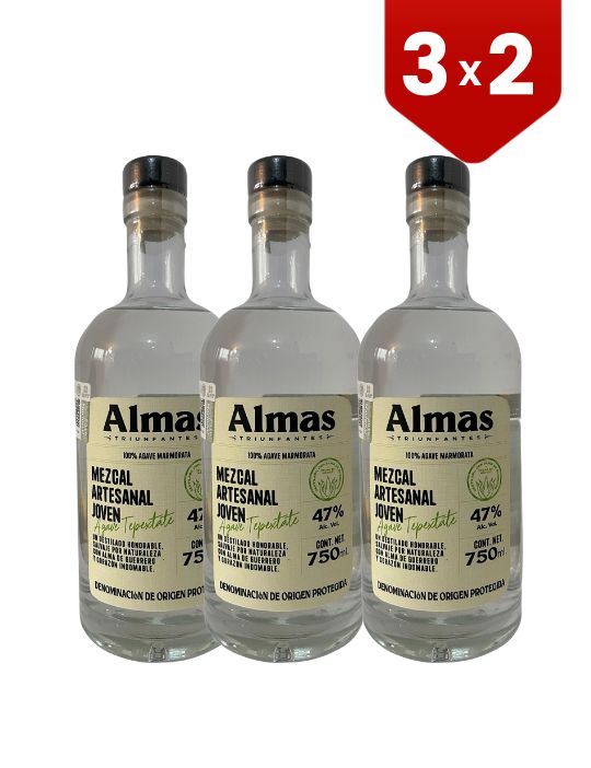 3x2 Mezcal Almas Triunfantes Tepextate 750 ml