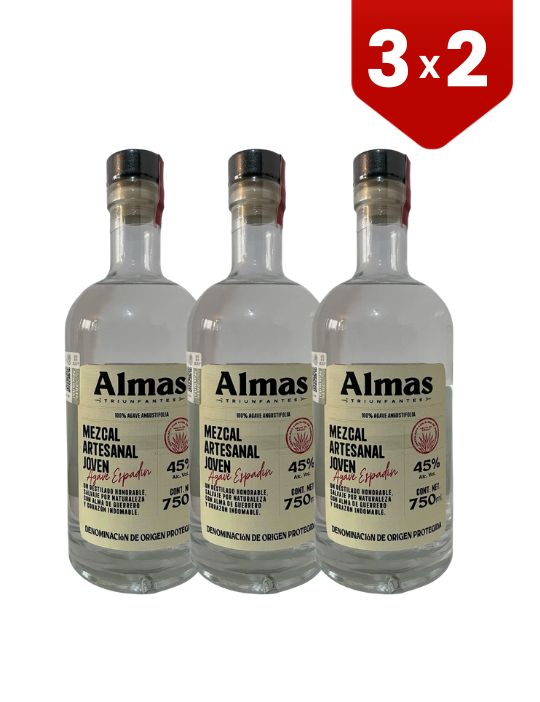 3x2 Mezcal Almas Triunfantes Espadin 750 ml
