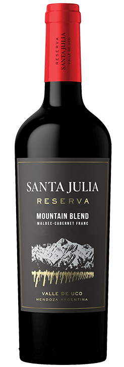 Vino Tinto Santa Julia Reserva Mountain Blend Malbec, Cabernet Franc 750 ml