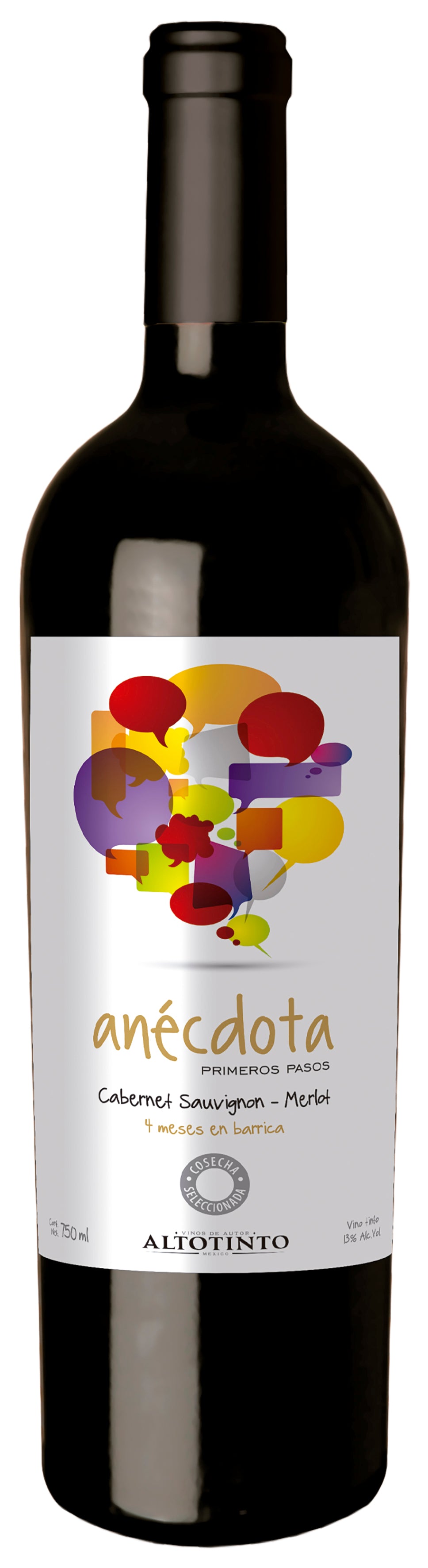 Viino Tinto Anécdota 1eros. Pasos Cab./Merlot 750 ml