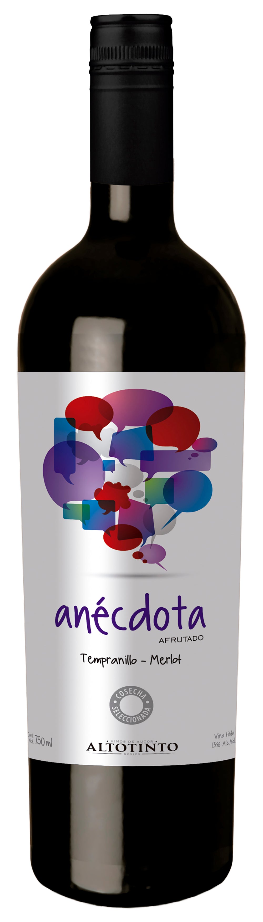 Vino Tinto Altotinto Anécdota Semidulce Tempranillo-Merlot 750 ml