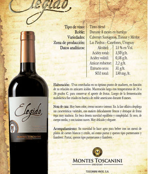 Tinto Montes Toscanini Elegido Reserva 375 ml