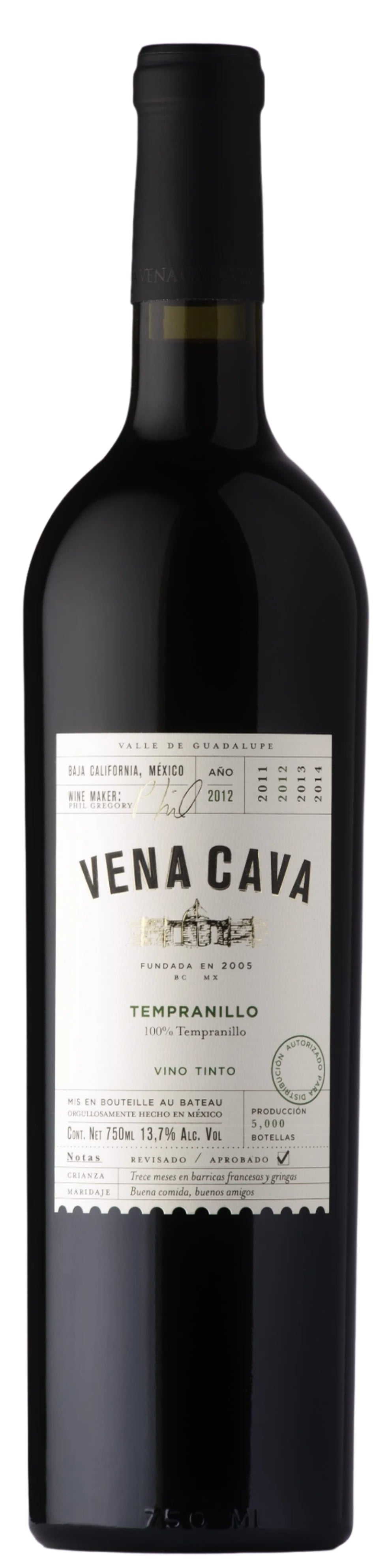 Vino Tinto Vena Cava Tempranillo 750 ml