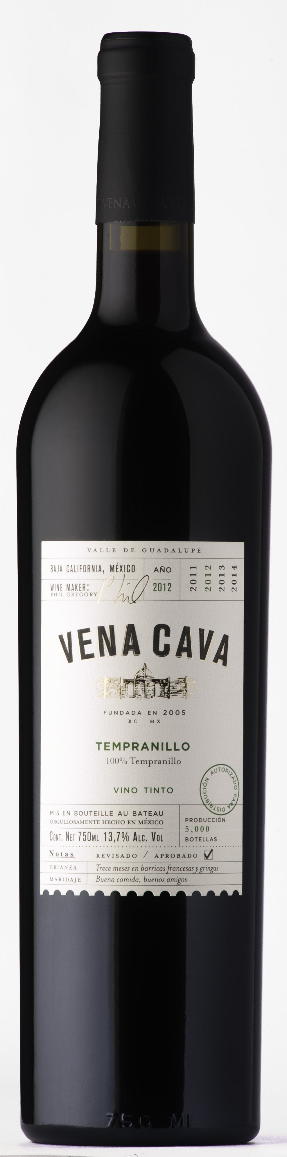 Vino Tinto Vena Cava Tempranillo 750 ml