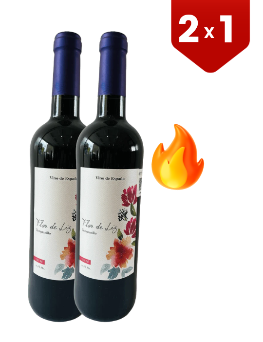 2X1 Vino Tinto Flor de Liz Tempranillo 750 ml