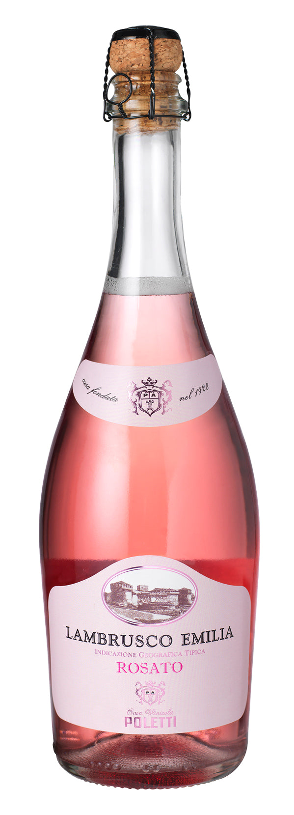 Vino Rosado Poletti Lambrusco Igt Amabile Rosato 750 Ml