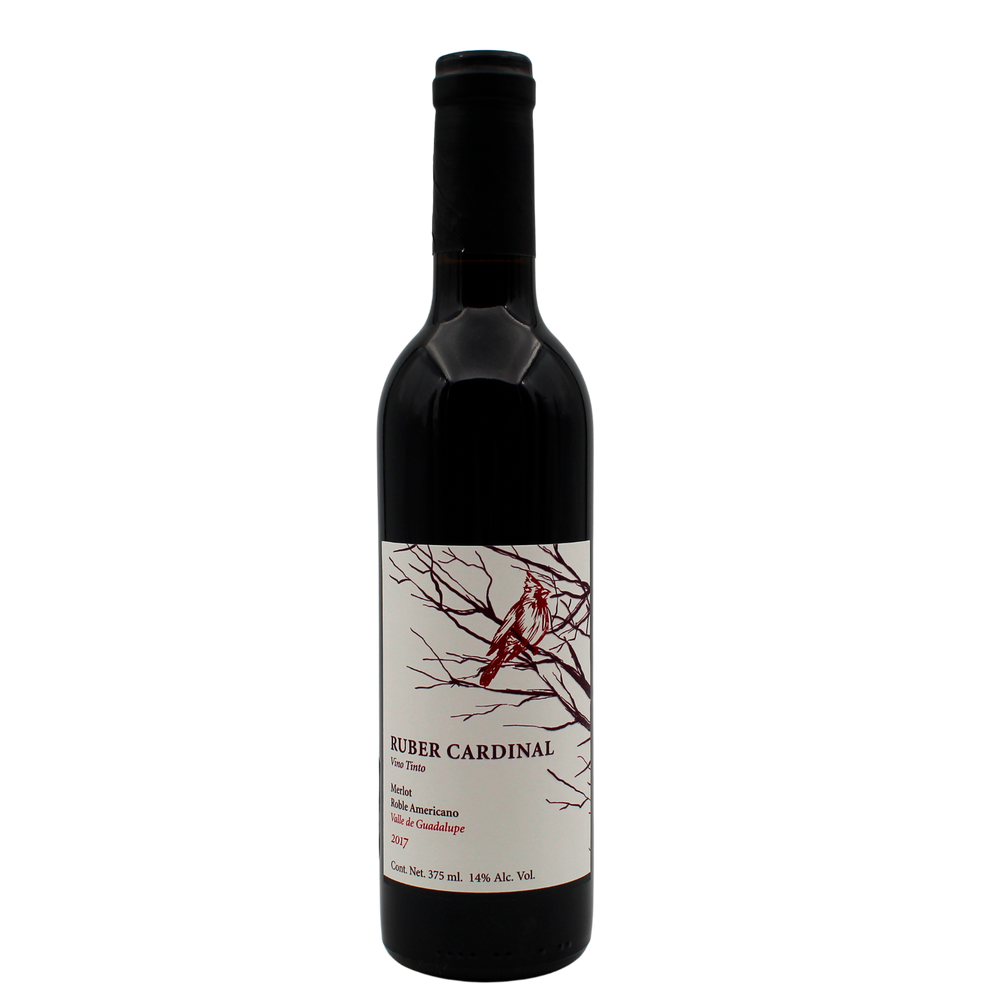 Vino Tinto Ruber Cardinal Merlot Roble Americano 375 ml