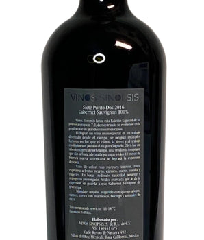 Vino Tinto Vinos Sinopsis Siete Punto Dos 750 ml