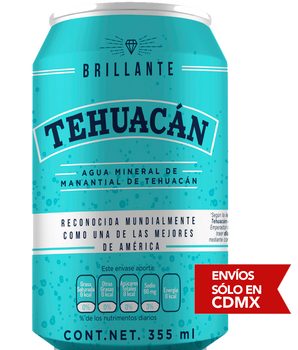Charola Agua Mineral Tehuacan Brillante Lata 355 ml/24´s