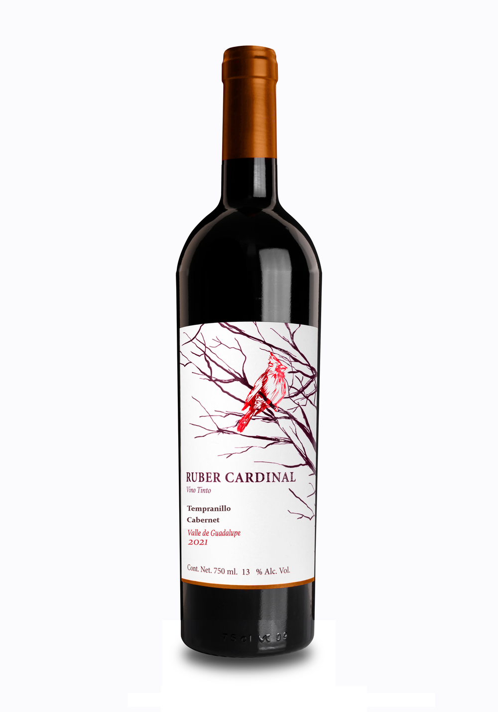 Vino Tinto Ruber Cardinal Tempranillo-Cabernet 750 ml