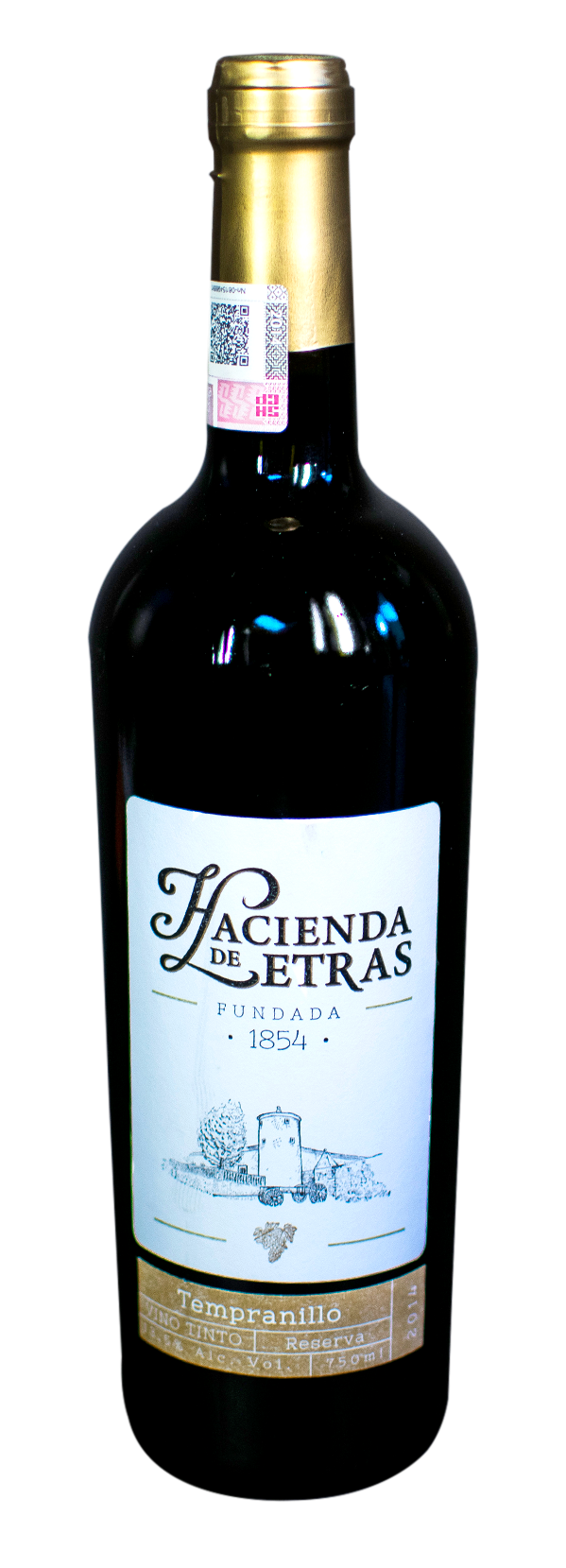 Vino Tinto Hacienda de Letras Tempranillo Merlot 750 ml