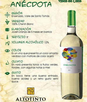 Vino Blanco Altotinto Anécdota Blanco 375 ml