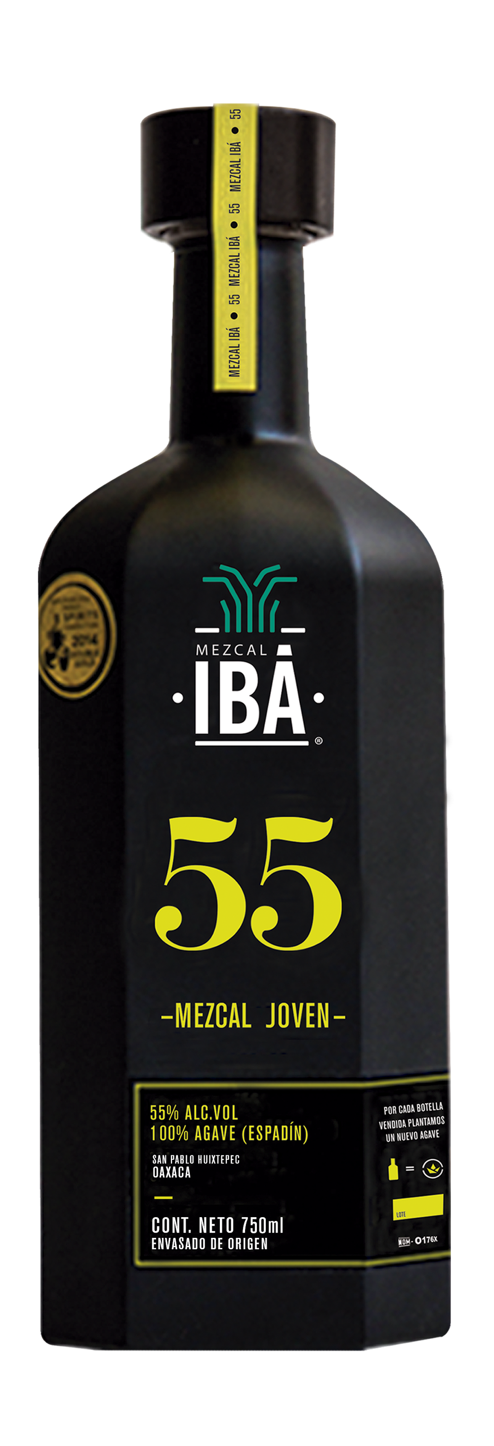 Mezcal Joven Artesanal IBÁ 55 Agave Espadín 750 ml