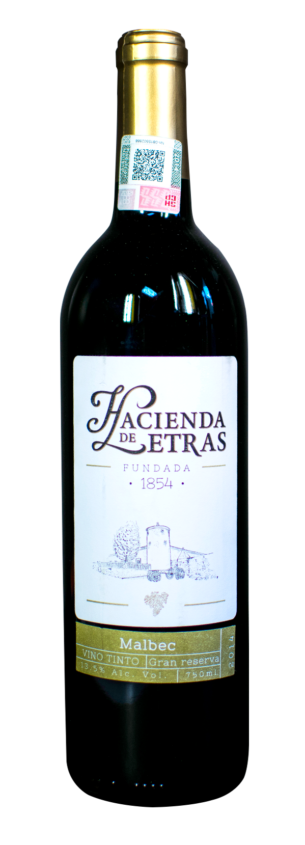 Vino Tinto Hacienda de Letras Malbec 750 ml